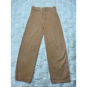 🔥Anthropologie Pilcro Orange Brown High Waist Straight Leg Jeans Women Size 27